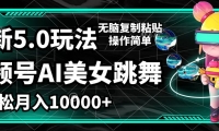 （12467期）视频号最新玩法，AI美女跳舞，轻松月入一万+，简单上手就会