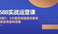 （12482期）1688实战运营课：从0到1，5大基石构建盈利体系，打造高效盈利店铺