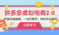 （12453期）拼多多 虚拟项目-2.0：终极实操指南，一站式教学，轻松开店盈利